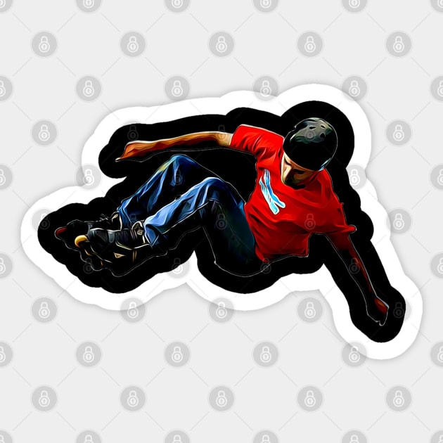 Rollerblades or rollerskates inline skates art freeskating Sticker by Guntah